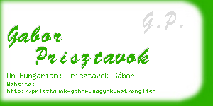gabor prisztavok business card