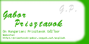 gabor prisztavok business card